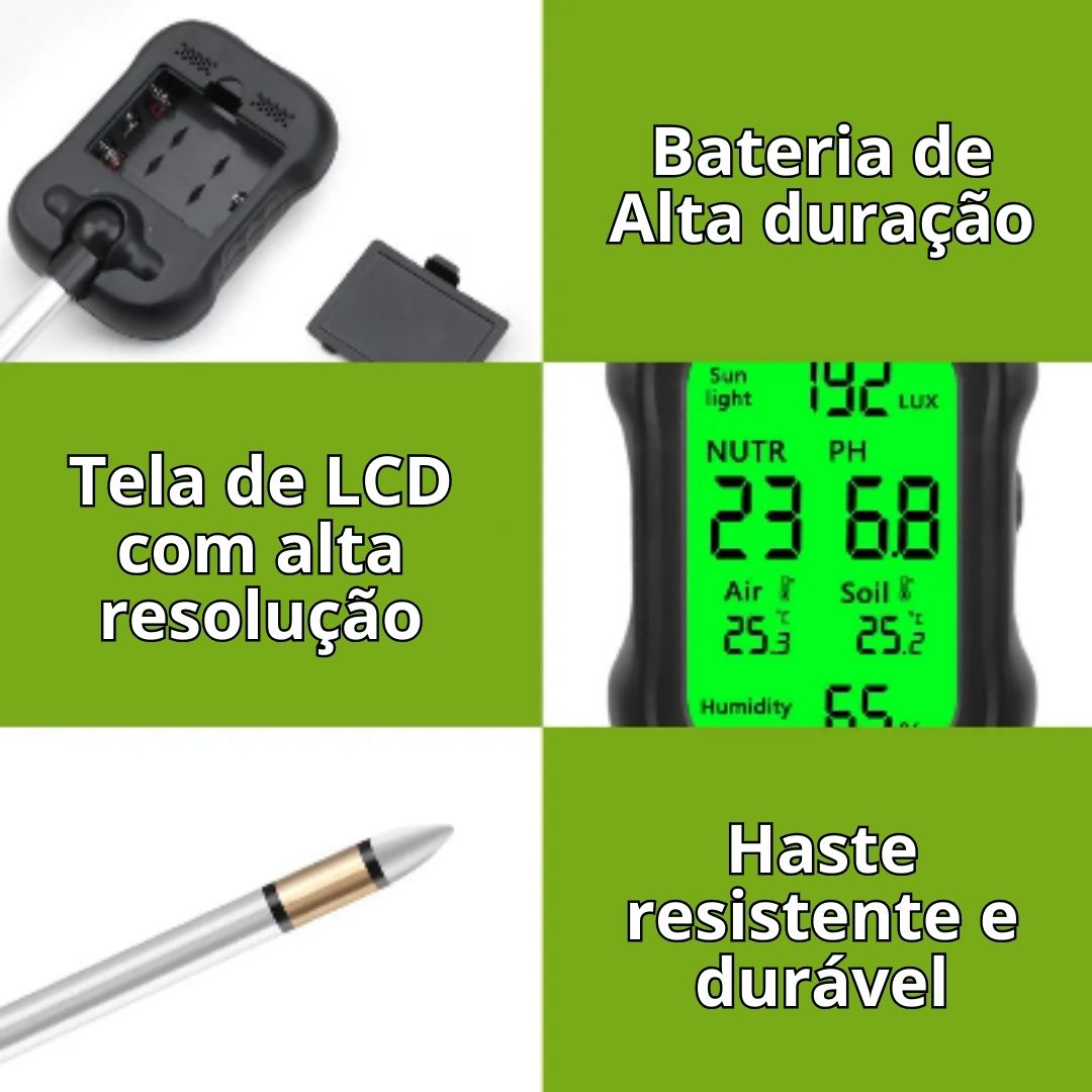 MEDIDOR PARA SOLO COM 6 FUNÇÕES